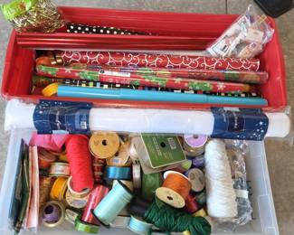 Crafter's Mega Lot – Ribbon, Gift Wrap, Tissue, Tulle & Wrapping Supplies - Christmas