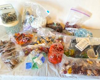 Large Crafting Lot – Decorative Glass Gems, River Rocks, Vase Fillers & Spirit Stones