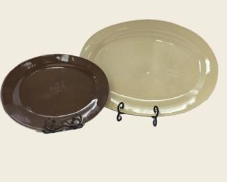 Pottery Barn Studio Barbara Eigen Oval Serving Platters, Set of 2