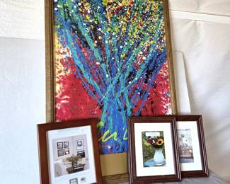 Wood Picture Frame Collection – 24" x 36" Poster Frame Plus (3) 8" x 10" Frames