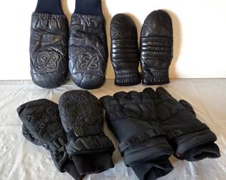 Lot of 4 Pairs Winter Ski Gloves & Mittens – Leather, Scott USA & More