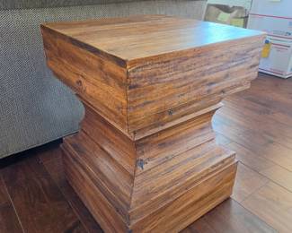 Solid Wood Accent End Table or Plant Stand – 14" x 14" x 18"