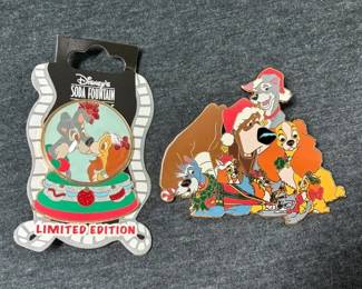 Disney Limited Edition Lady And The Tramp Christmas Pins
