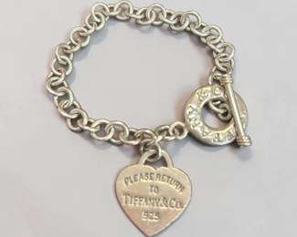 Tiffany  Co Sterling Return To Sender Heart Bracelet
