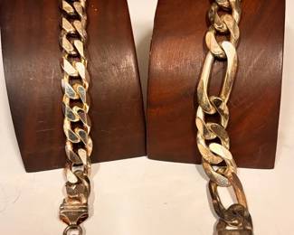 Mens Sterling Silver Link Bracelets