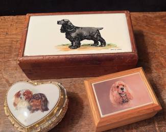 Cocker Spaniel Themed Trinket Boxes