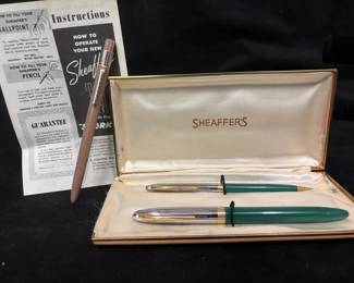 Vintage Scheaffer Fountain Pen And Mechancial Pencil