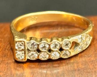 Diamond And 14K Gold Ring