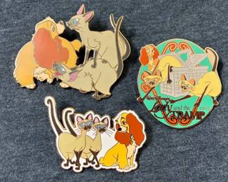 Disney Lady And The Tramp Lady wit Si  Am Pins