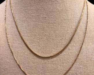 Pair Of 14K Gold Chains