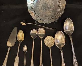 Silver Plate Serving Pieces and Oneida Trivet