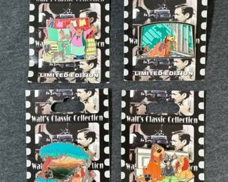 Disney Walts Classic Collection Lady And The Tramp Set Of 4 Limited Edition Pins