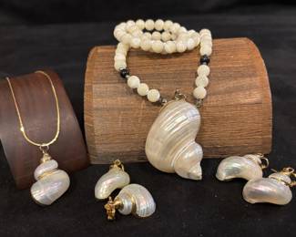 Shell Purse Pendant Earrings And More
