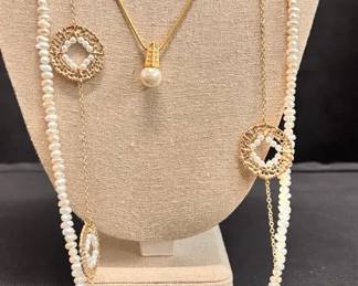 Pearl Necklace And Faux Pearl Necklaces