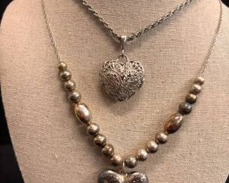 Sterling Silver Heart Necklaces