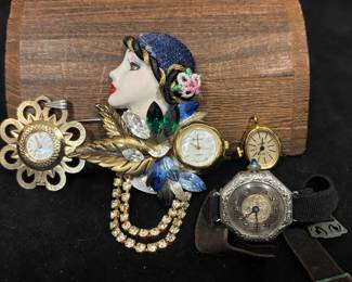 Watch Brooch And Pendants