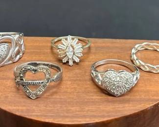 Sterling Silver Heart Rings