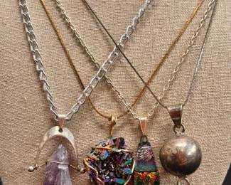 Aura Quartz Pendant Necklace Amythyst  Other Pendants