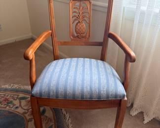 One of six legacy collection pineapple splat Etan Allen chairs