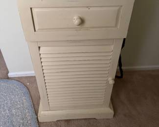 Single shutter door style cabinet