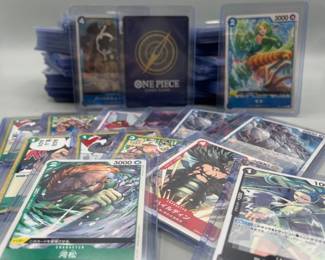 99 100JapaneseOnePieceCollectorCardsinProtectors