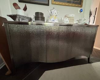 Grey Curved Cabinet