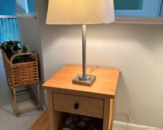 End Table, Lamp, Doll Dishes