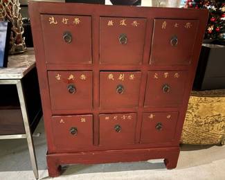 9 Drawer Asian Cabinet