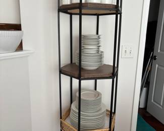 Black/Wood Etagere