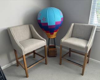 2 Upholstered Counter Chairs