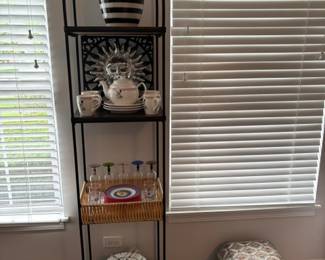 Black/Glass Etagere, Sun Face