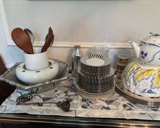 Plates, Milk Glass, Chargers