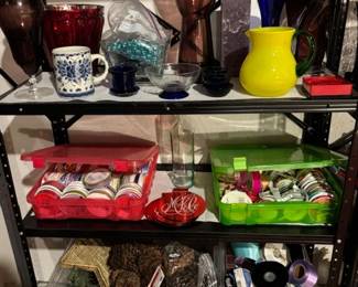 Lots of Ribbon, Vases, Pottery