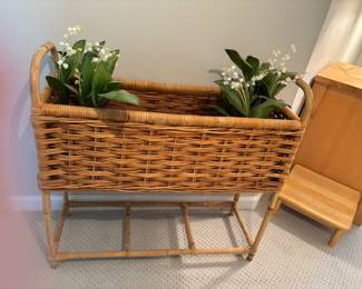 Rattan/Cane Floral Planter