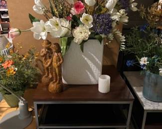 Square Metal/Wood Table, Decor