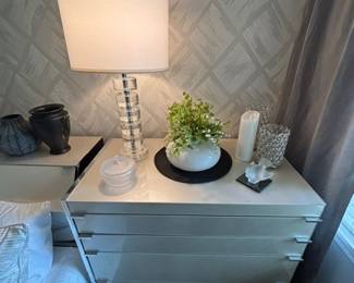 Modern Dresser, Lamp, Decor
