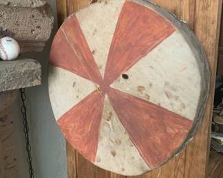 Native American Hand-painted Rawhide Drum