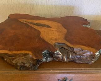 Contemporary Burlwood Lidded Jewelry Box by Wood, Please