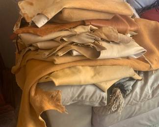Golden Suede Deerskin Leather