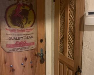 Custom Solid Pine and Herringbone Twig Design Door 23 3/4" x 79 1/4" $200, Solid Pine Door 31 5/8" x 79" $250