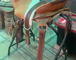 Roughout Roper Saddle and Stand