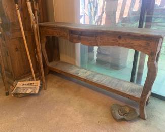 Rustic Pine Console / Sofa Table $300