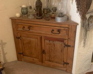 Rustic Pine Corner Cabinet $300 (27.5 x 39 x 31)