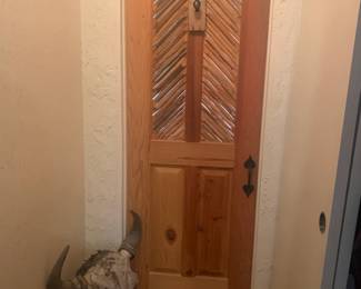 Custom Solid Pine and Herringbone Twig Design Door 27 3/4" x 79 $300