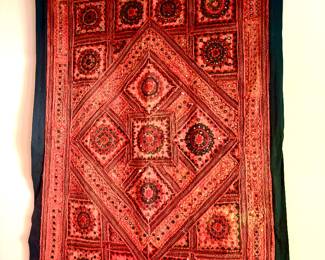 Wall hanging made from Indian saris