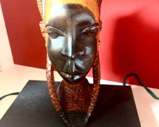 Vintage carved ebony African sculpture