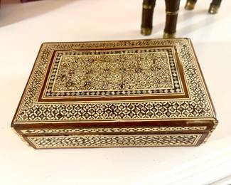 Vintage Persian mosaic box