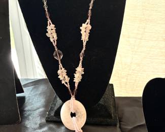 Rose quartz necklace