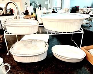Corning Ware French White baking dishes