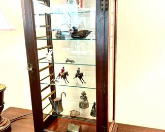 Antique English apothecary display cabinet